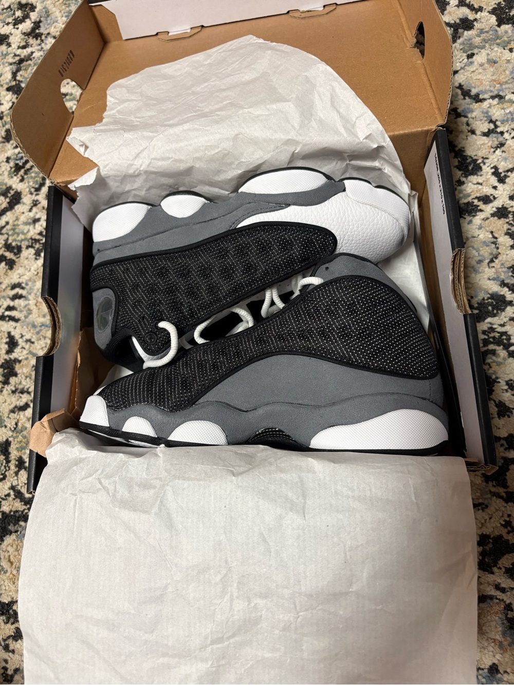 Kids Black and Gray Air Jordan Retro Sneakers